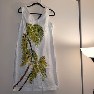 Russel Kemp midi palm tree sleeveless dress size 10